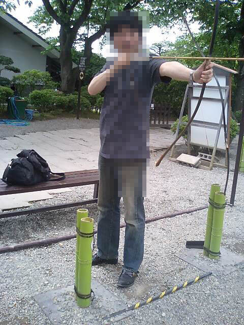 武家屋敷で弓矢